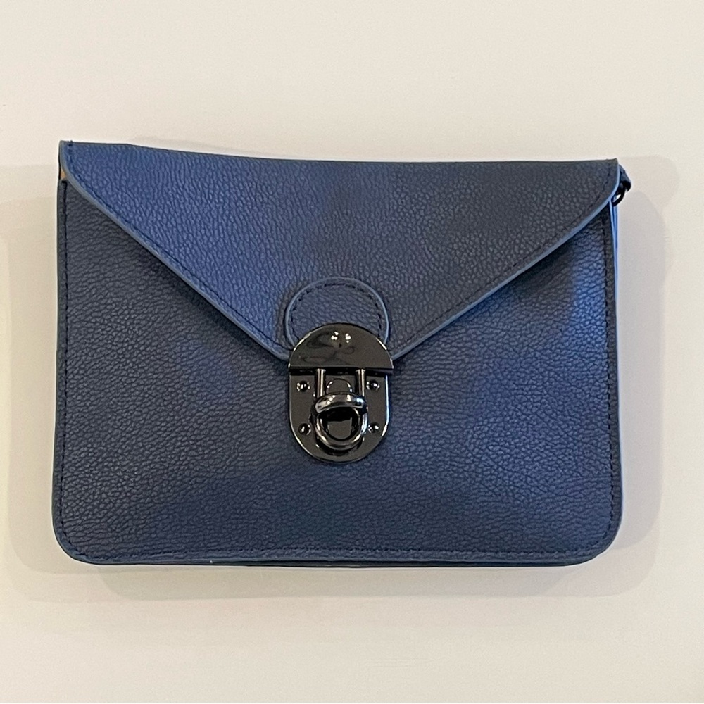 Small Blue Crossbody / Clutch Bag Purse - Picture 2 of 8